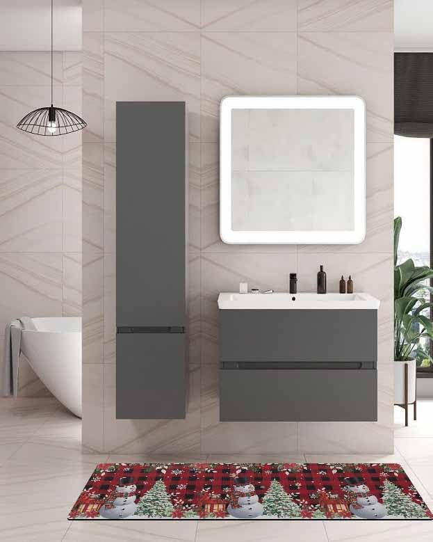 Miniatura 2 de Xmas Snowman Bath Mat for Tub,Non Slip Bathroom Floor Runner Rug Quick Dry & Absorbent Diatomaceous Earth Shower Sink Kitchen Washable