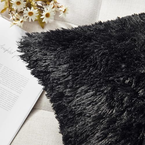 Image of Faux Fur Throw Pillow Covers for Couch Decorative Pillows 24x24 Inch