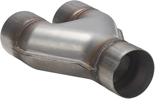 Miniatura 4 de A-KARCK Tubo de escape Y de 3 pulgadas de entrada, acero inoxidable de 10 pulgadas de largo, doble salida de 3 pulgadas, tubo en Y soporta altas