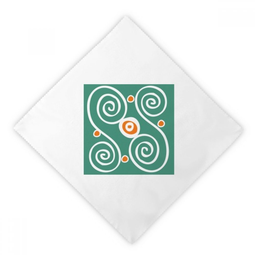 Serviettes en tissu mexique totems de table blancs réutilisables 2pcs