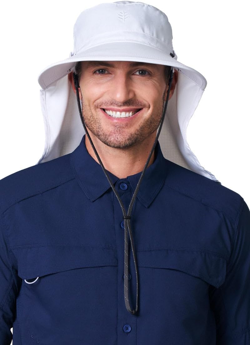 Sun Hat with Neck Drape & Clip-On Face Mask - UPF 50+ Sun Protection - Stevie Ultra