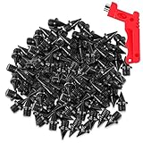VOCOOL 100PCS 1/4inch Black Stainless Steel Track and Cross Country Spikes with Spike Wrench, Pyramid Replacement Track Spikes for Sprint Sports Short Running Shoes