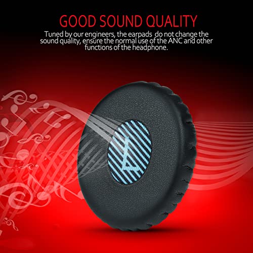 Image of Krone Kalpasmos Bose on Ear Replacement Pads for OE2 /OE2i, Soft Leather & Memory Foam Cushions for Daily Listening, Work & Travel, Blue Scrim, Black