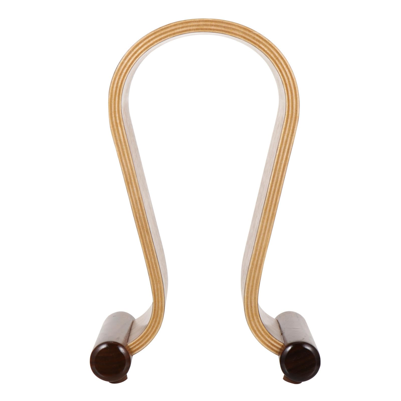 Support de Casque de Bureau en Bois de Noyer U pour Ordinateur