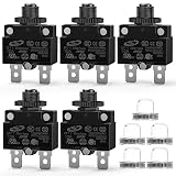 Nilight 5PCS 10 Amp Thermal Circuit Breaker 125/250V AC 65V DC