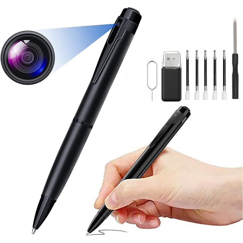Mini Hidden Spy Camera Pen, HD 1080P, Covert Body Audio and Video Recorder (No micro sd card)