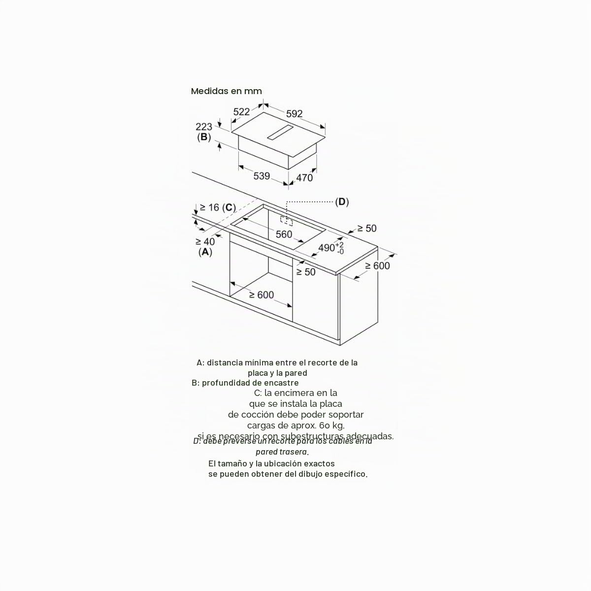 SIEMENS CombiZone - Placa de inducción de aspiración ED631HQ26E IQ500, 60 cm, CombiZone Slider