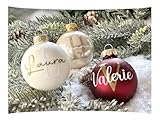 Personalisierte Weihnachtskugeln aus Glas (6 cm) – inkl. Name...