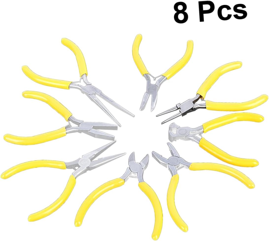 Mini Needle Nose Steel Set 5 Inch Jewelry Pliers 8pcs