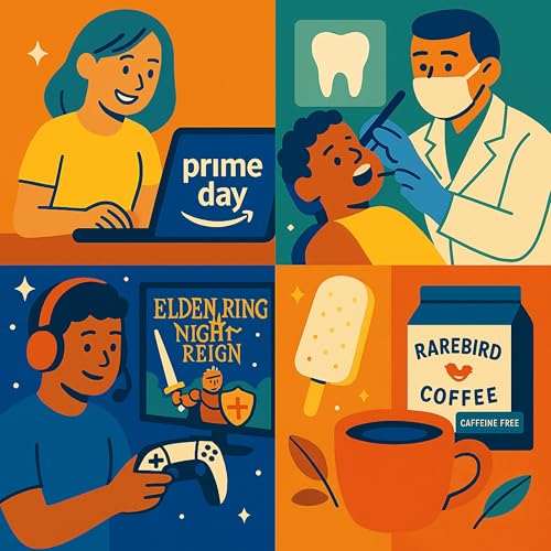 『35. プライムデーセールで買ったもの(時差) / エルデンリングで学ぶリーダーシップ / Rarebird Coffee / グルテンフリー生活』のカバーアート