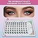 Fox Eye Lash Clusters Wispy: Natural Left & Right Individual Lashes 60 Pcs DIY Eyelash Extensions 9-13mm Cluster Lashes