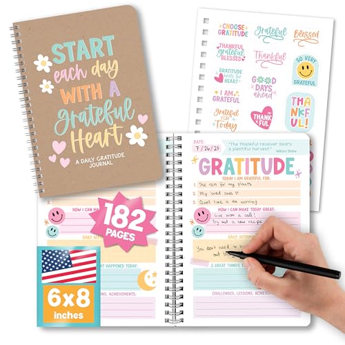 Image of Hadley Designs Daily Gratitude Journal For Women With Prompts - Christian Gratitude Journal for Women, Grateful Journals for Woman, Guided Thankful Journals with Prompts, Designed in USA