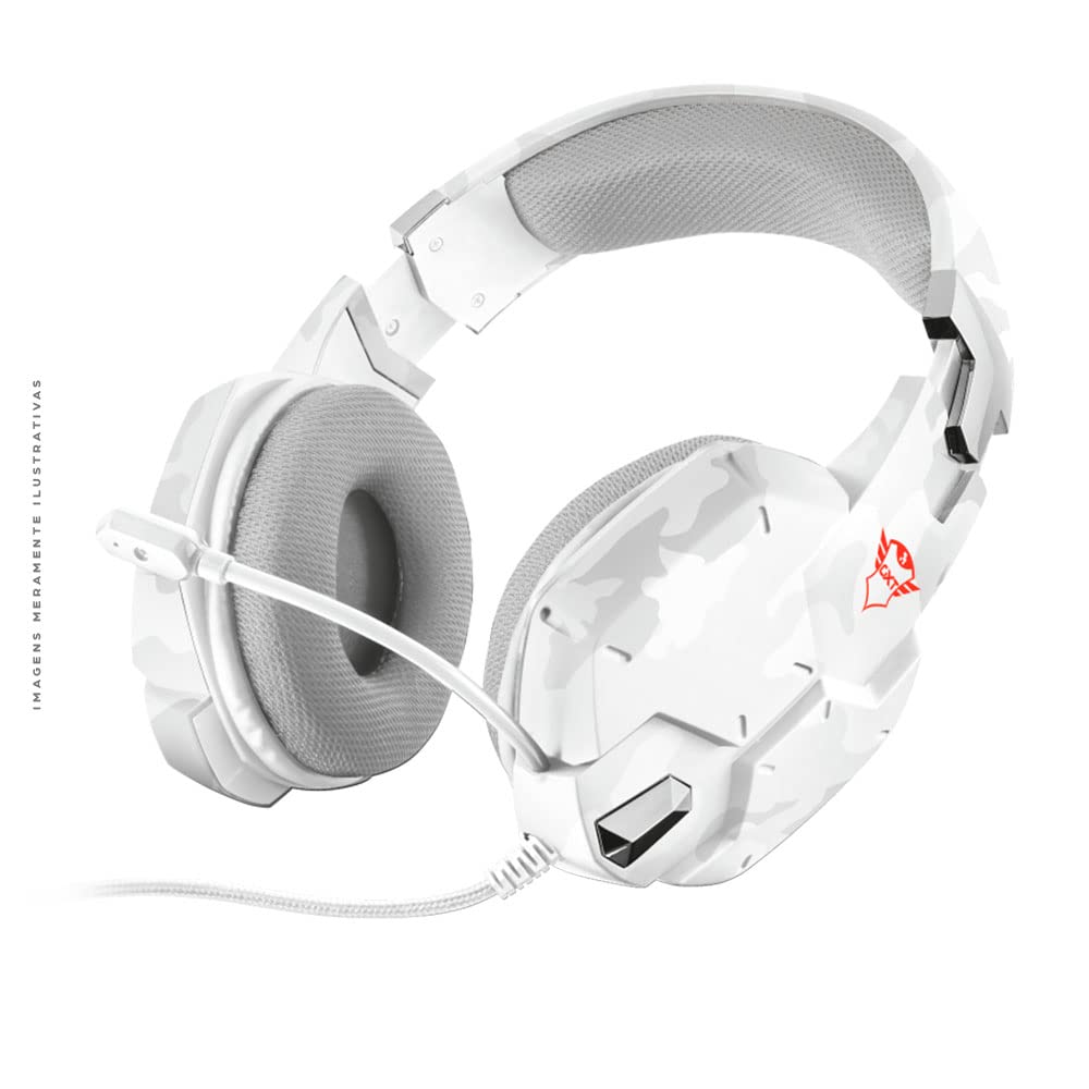 Trust GXT 322 Cuffie da Gioco, Stereo, Bianco Camuffamento