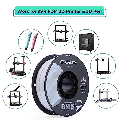 Image of Creality Silk PLA Filament 1.75mm 4kg, Shiny Metallic 3D Printer Filament 1Kg Spool, Dimensional Accuracy + /- 0.02mm, Compatible with Most FDM 3D Printers(Gold&Sliver&Blue&Purple)