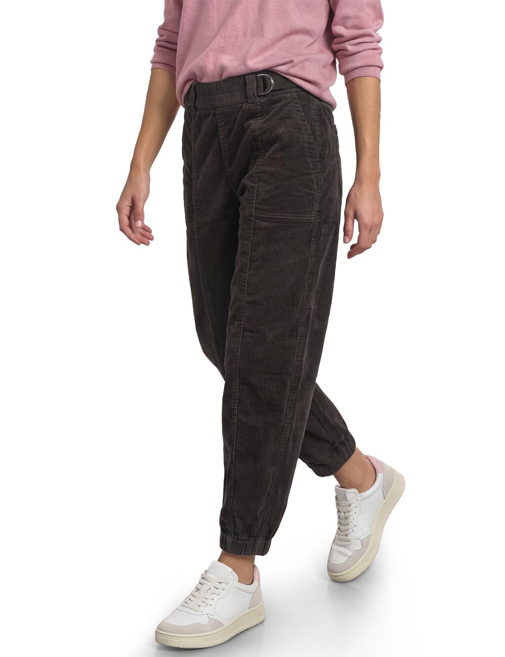 Street One Damen High Waist Barrel Leg Hose mit Elastikbund 3819341