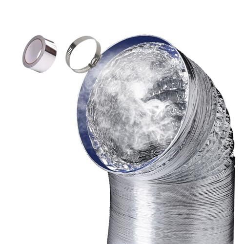 フレキシブルダクトホース80/100/110/120/150/160/170/180/200mm直径 アルミ 蛇腹ダクト ダクトホース 排気ホース 換気用アルミホース 送風機用レンジフード 排気ダクト 耐熱 防水 軽くて簡単に曲げられます (Color :