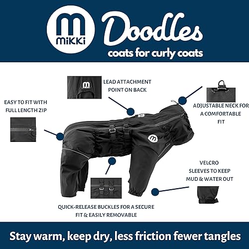 Mikki Doodles Dog Raincoat Waterproof Windproof Silky Lining Less Friction Means Less Knots  Tangles Size Extra Large  Cucciolini Doodles Mikki doodles dog raincoat waterproof windproof silky lining less friction means less knots  tangles size extra large   cucciolini doodles