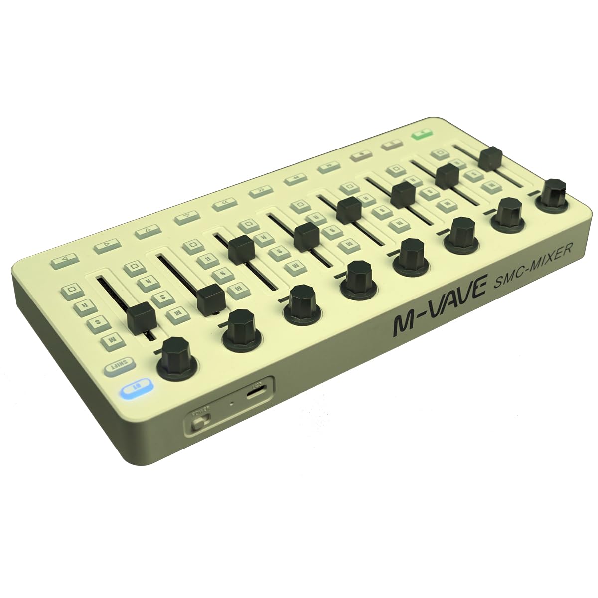M-Vave SMC Mixer - Contrôleur/mixeur MIDI Bluetooth sans fil avec 8 encodeurs, alimenté par batterie et USB