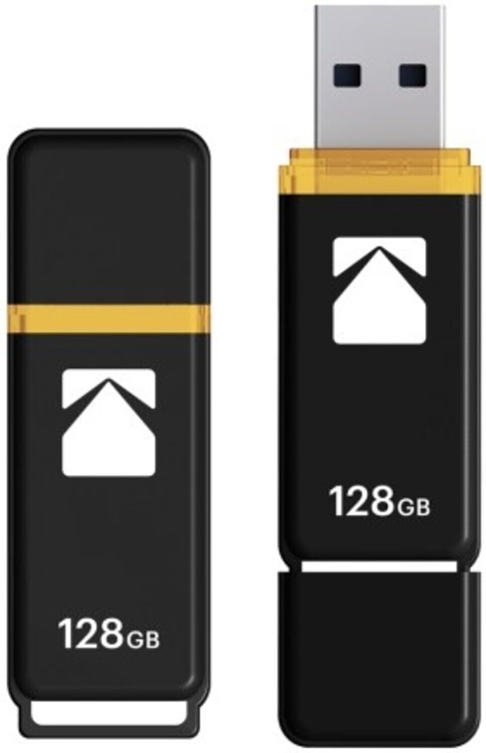 Kodak Classic K100 - Chiavetta USB 3.2 Gen 1 da 128 GB, con velocità di lettura fino a 20 MB al secondo e velocità di scrittura fino a 10 MB al secondo (confezione da 5)