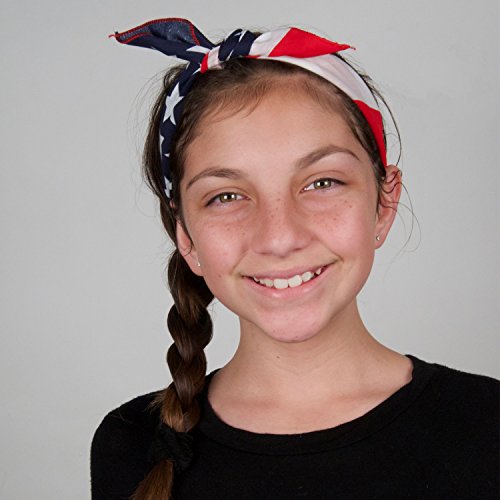 American Flag Bandana 3-Pack - Made In Usa For 70 Years - Sold By Vets – Sewn Edges #TOP4