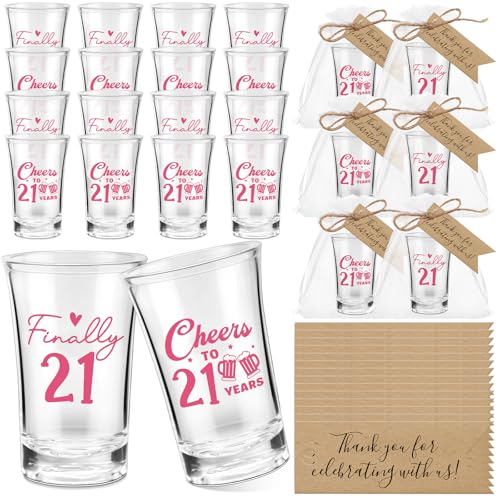 Kritkin 24 Sets 21st Birthday Party Shot Glasses, Pink, Acrylic by Kritkin - Used condition - US$20.23
