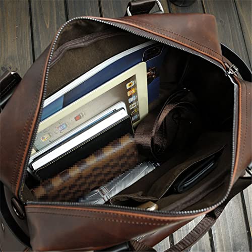 Men Vintage Handbag Crazy Horse Leather Business Briefcase Shoulder Crossbody Bags Large Travel Laptop Bags4