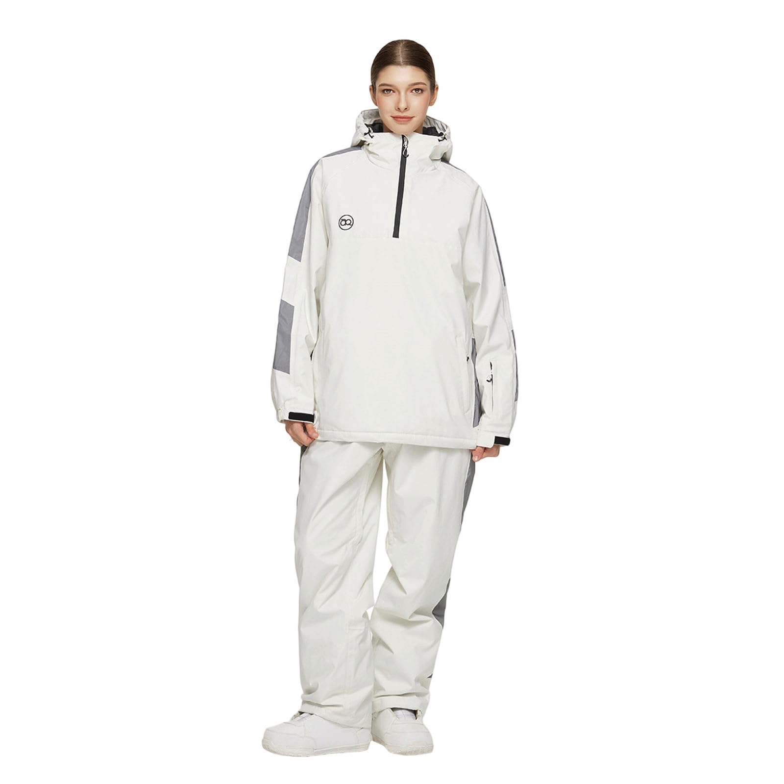 Generisch Trajes de esquí para mujer y hombre, 2 piezas, juegos de snowboard impermeables, resistentes al viento, invierno cálido, chaqueta y pantalones, juego para esquiar, escalada, trajes de nieve