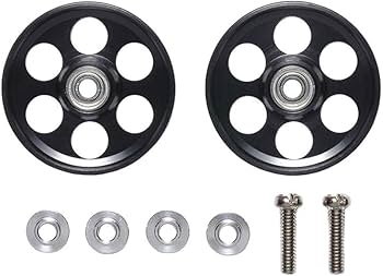 ミニ四駆　軽量　13mmオールアルミベアリングローラー(ブラック) 黒 タミヤ ミニ四駆特別企画 軽量13mmオールアルミベアリングローラー