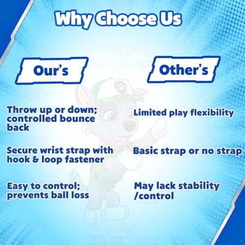 Image of Wembley Paw Patrol Yo Yo Ball for Boys Girls Kids Activity Toy with Adjustable Wrist Band LED Light Playset Bounce Ball Return Gift /Birthday Gift - Random Colors