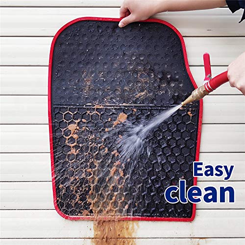 Megiteller Car Floor Mats Custom Fit For Hyundai Sonata 2020 2021 2022 2023/2021-2023 Kia K5 (Only Fwd Models) Odorless Washable Heavy Duty Rubber (All Weather) Floor Liners Set Black #TOP4