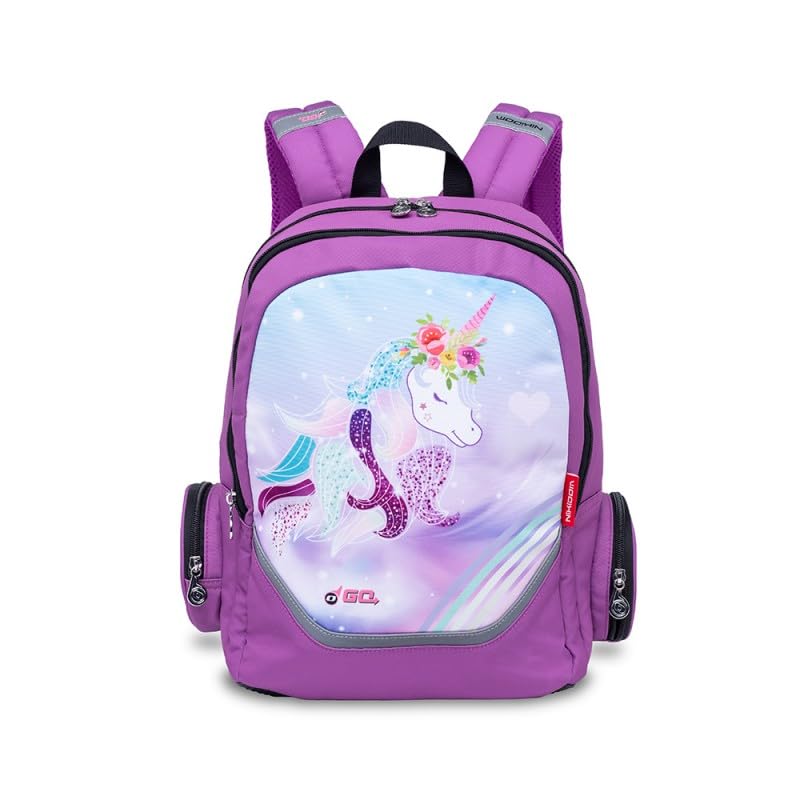 NIKIDOM Mochila Con Ruedas Roller GO Butterfly – Multicolor Unisex Infantil Para Colegio O Viajes (Talla Única)