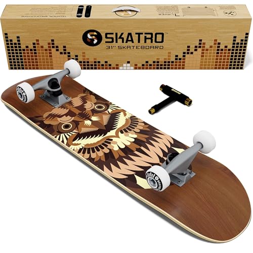 SKATRO - Pro Skateboard 31' Complete Skateboard. Skate Board Ages: Adults, Boys, Girls, Beginners, and Kids