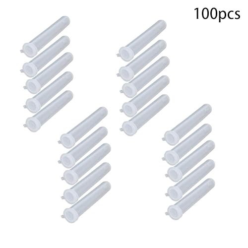 Miniatura 4 de Bettomshin 100 tubos de centrífuga de fondo redondo de 0.5 fl oz, con tapa a presión, mini tubos de ensayo de microcentrífuga de plástico
