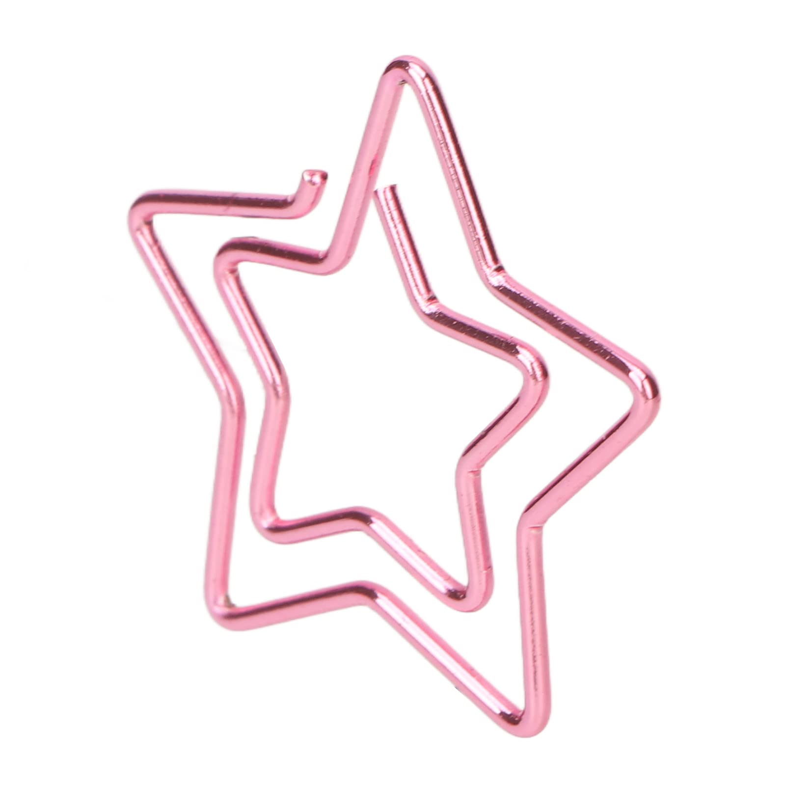 Graziose graffette, 24 graffette a forma di stella, graffette metalliche antiruggine con processo di placcatura rosa, for ufficio, libri scolastici, promemoria, carta, poster