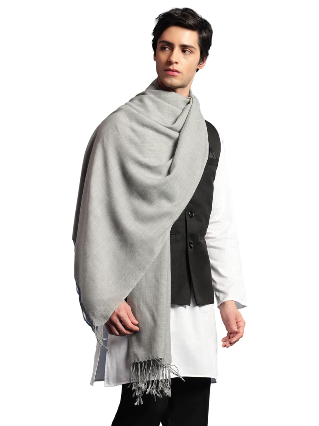pashmoda Men Rahmat Fine Wool Melange Stole (Size: 71X203 CM)-picture-31