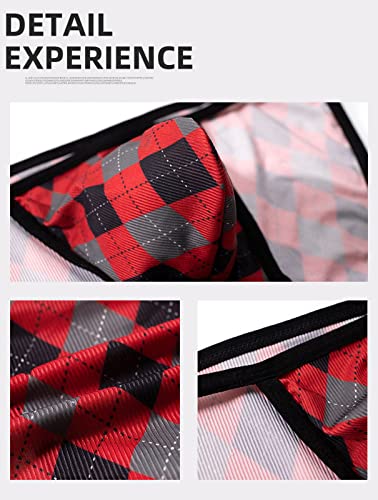 Men's Plaid Thin Line Ice Silk Quick Dry Hollow Briefs Youth Low Waist Underwear4