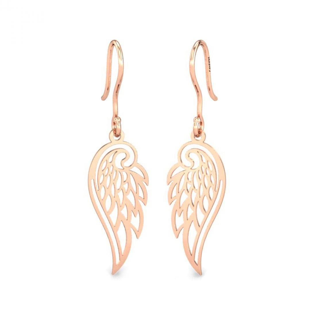 CANDEREby Kalyan Jewellers 14k (585) Rose Gold Drop Earrings for Women