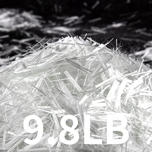 NEZUIBAN 9.8LB Fiberglass for Concrete Cement Mortar Mix, Fiber Reinforcement for Anti-Seepage and Anti-Cracking, Glass Fibers Concrete for Building Walls Garden Floor (3/4", 19 mm)
