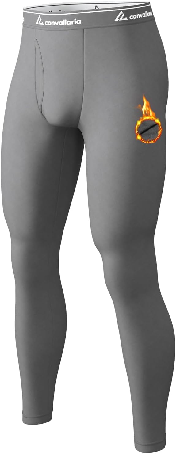 Men's Thermal Pants Fleece Lined Long Johns Compression Bottom Athletic Base Layer Cold Weather Gear 1 2 4 Pcs