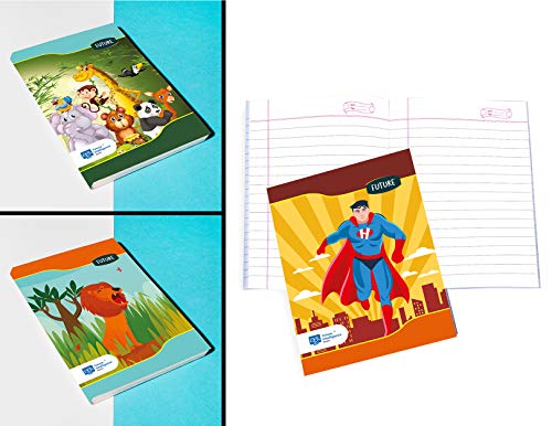 Future Intelligence School notebooks for Students – Crown Size Broad Rule Note Books (160 Pages, 18 x 24 cm) (6 Pack Broad Rule)