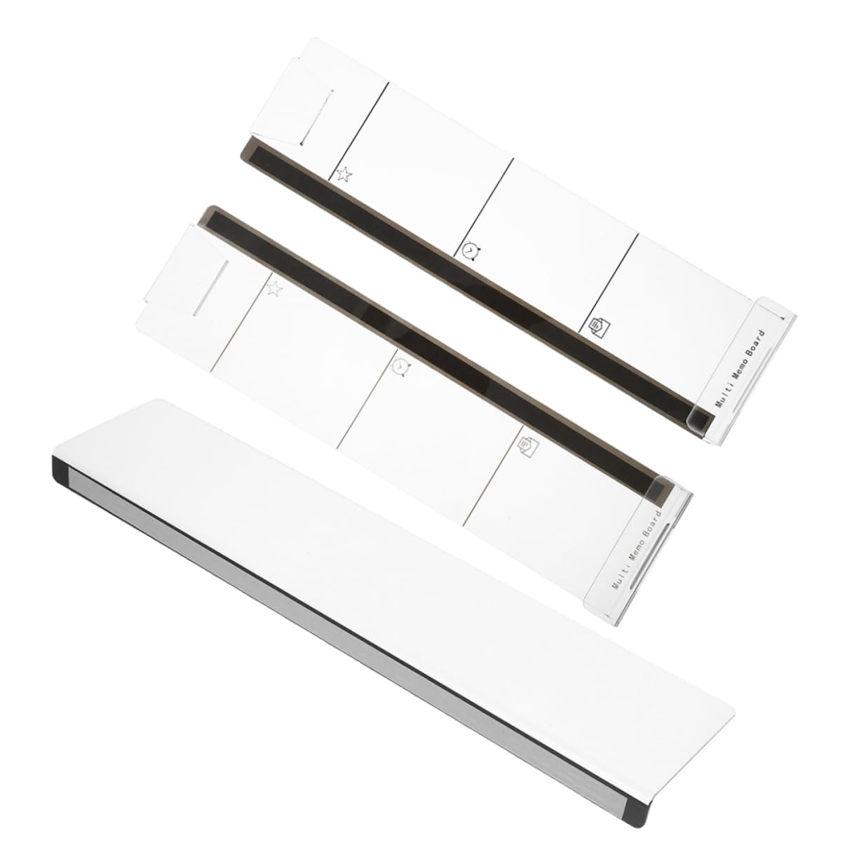 STOBOK 3pcs Desk Reminder Board Acrylic Monitor Memo Note Holder for Office and Home Seamless Integration with Strong Adhesive Message Memo Pad for Professionals