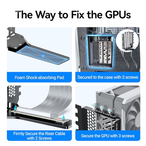 Soporte Vertical GPU JEYI con Kit para PCIe 5.0/4.0, Negro miniatura 4