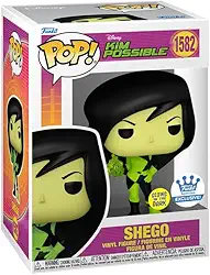 Funko Pop! Boneco de vinil Disney Kim Possible Shego que brilha no escuro, 9,8 cm, exclusivo da loja #1582