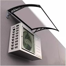 exproyzk Air Conditioner Cover Aluminum Alloy Door Window Awning Canopy Rainproof and Sunproof Meter Box Outdoor Equipment Protection Cover Color Frosted, Size 60x105cm