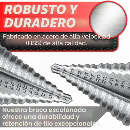 Miniatura 5 de Woltersberger Broca Escalonada Para Taladros Hss 5-35 Mm