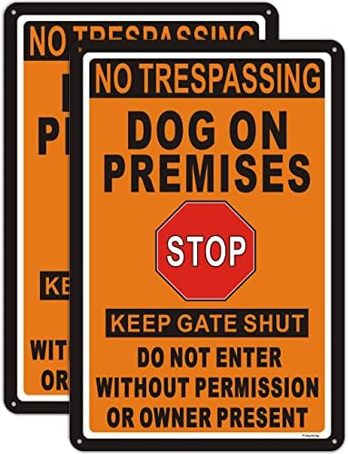 Lot De 2 Panneaux D'avertissement « Beware Of Dog » Pour