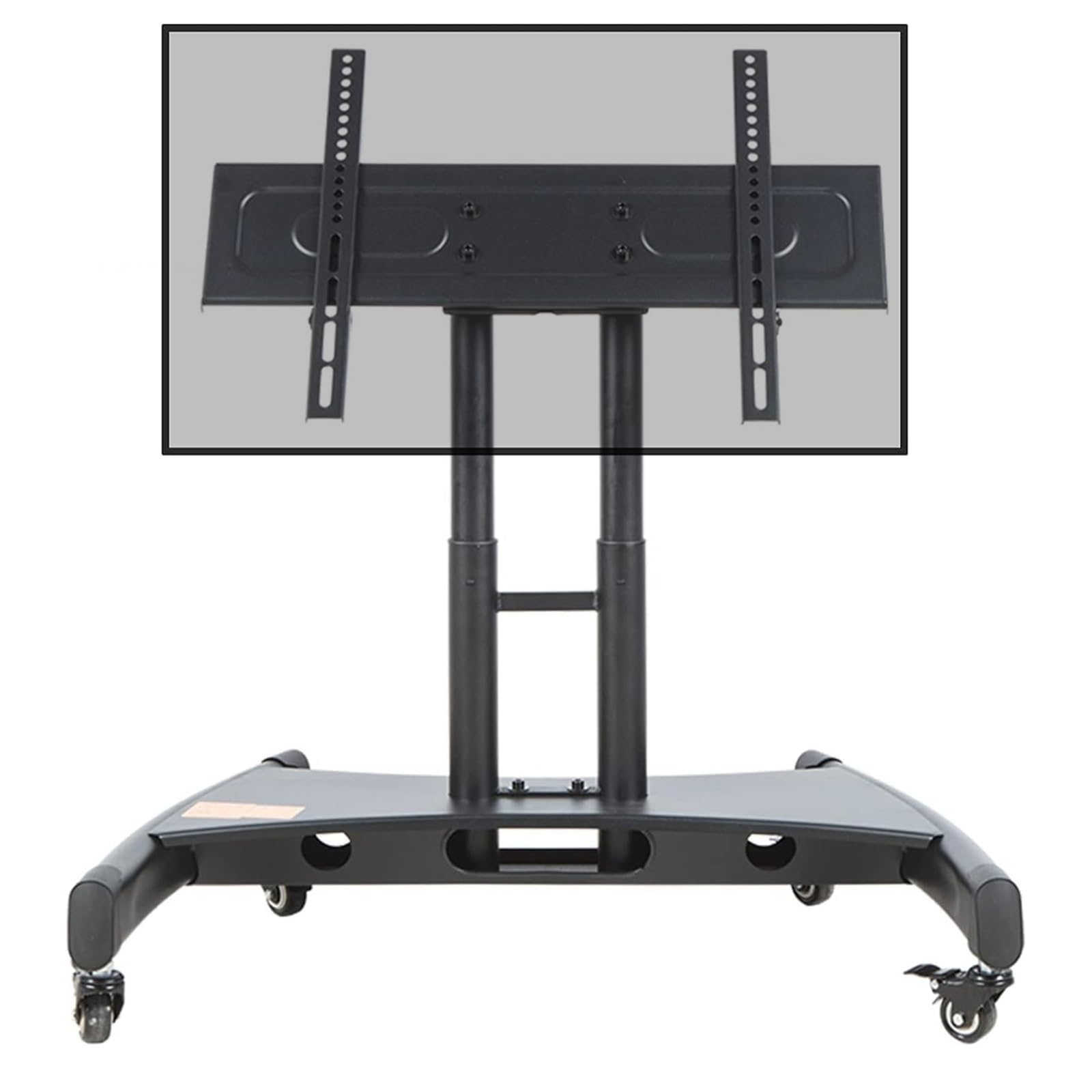 WDSOPK Mobile Tv Cart Stand with Wheels - Portable Tv Floor Stand, 0-90°Adjustable Viewing Angle Rolling Tv Stand, Low Height Monitor Cart, for 32-75 Inch Flat Curved Screen Tv