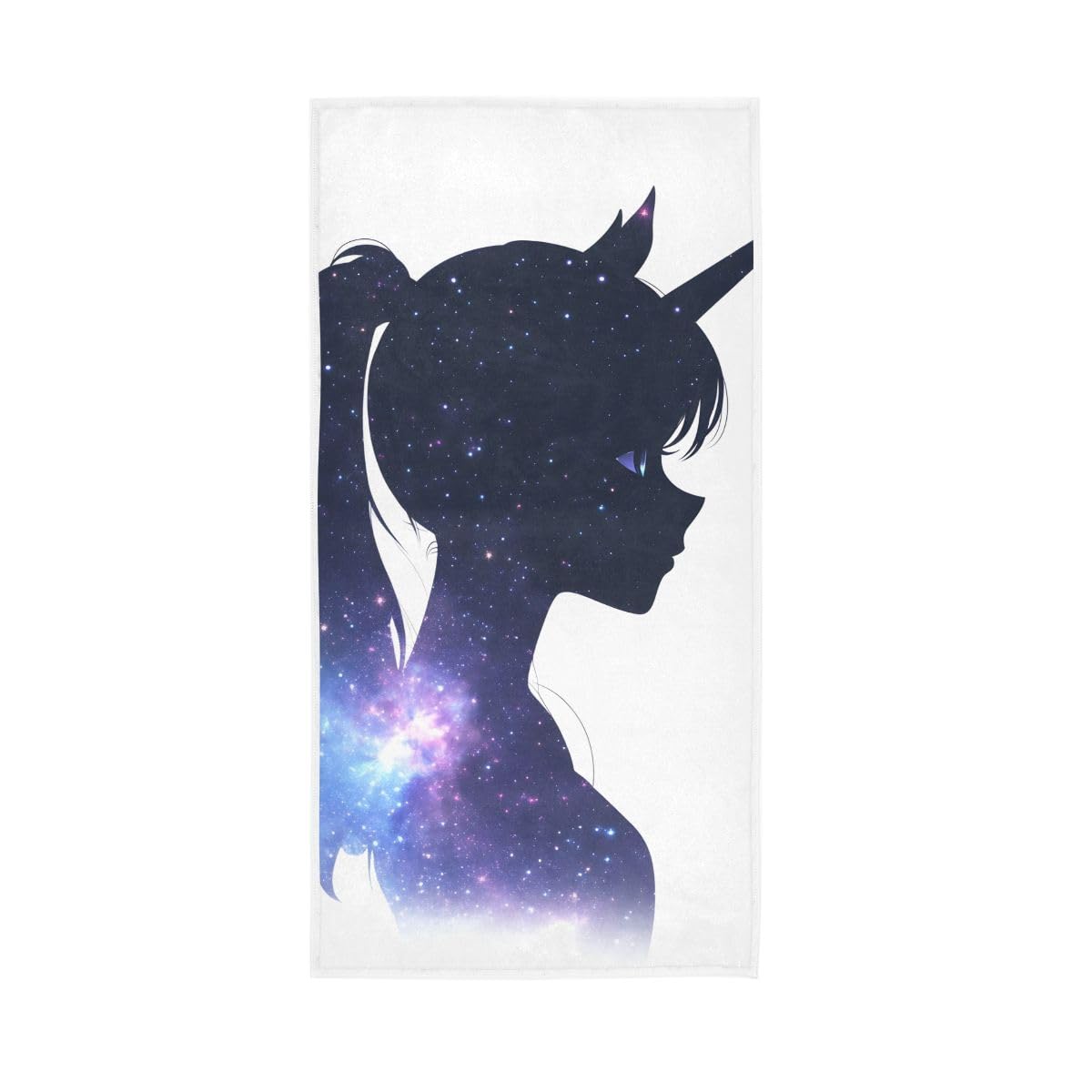 LSRCPD Unicorn Character Silhouette Hand Towel, Cotton Hand Towels for Hand, Face, Hair, Yoga, Kitchen, Bath 15 x 30 Inches