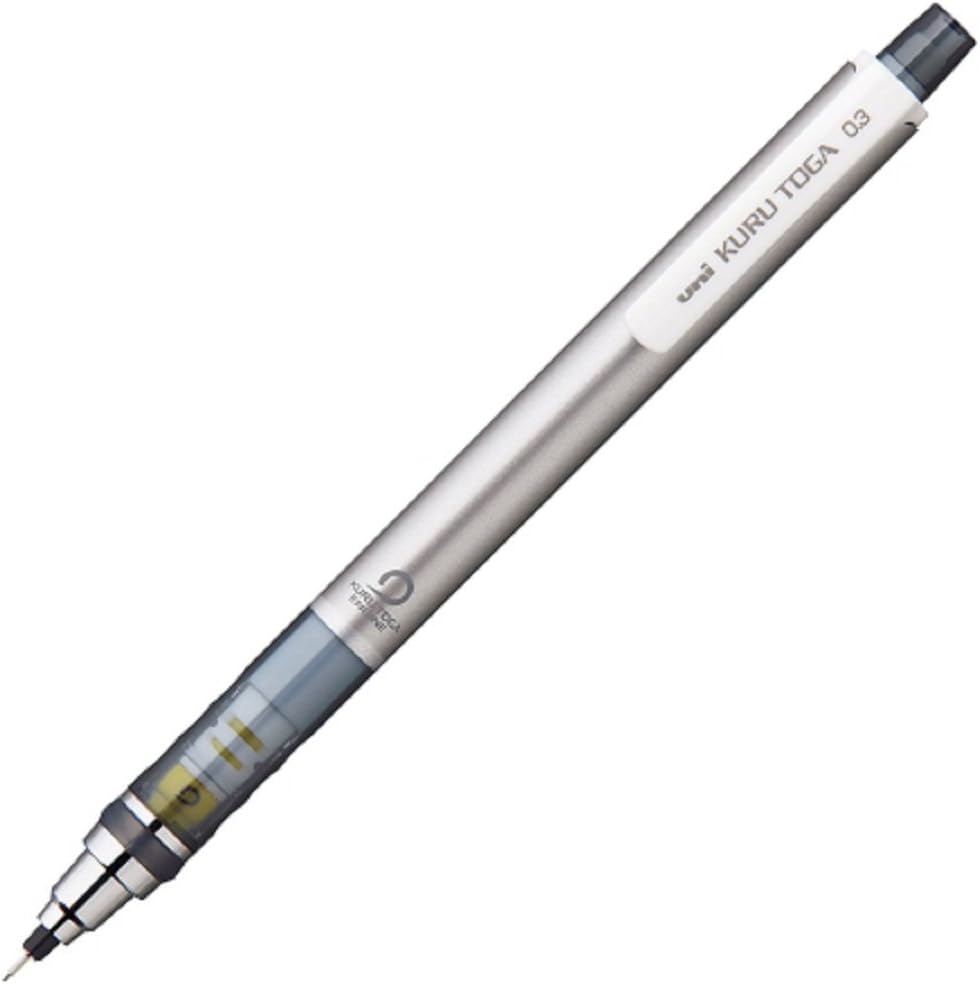 uni Mechanisch potlood, Kuru Toga Standaard Model 0.3mm, Zilver (M34501P.26