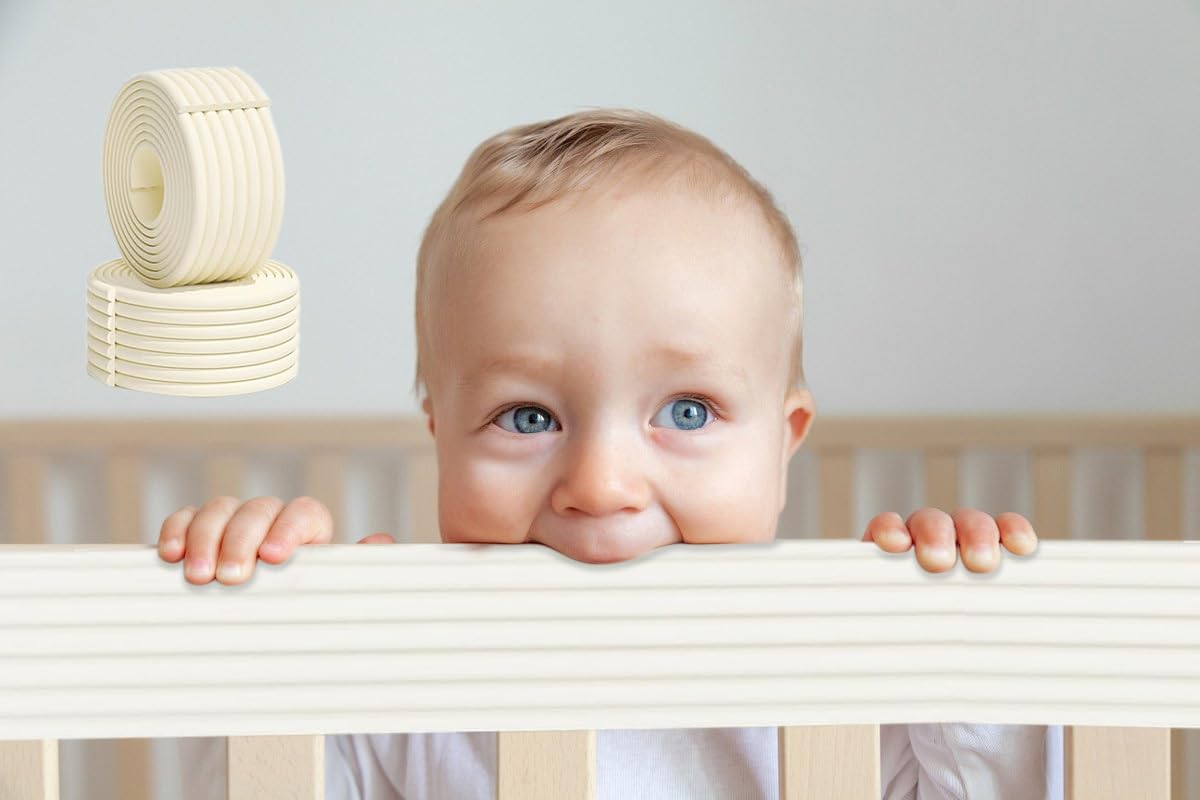 4 Pcs Silicone Proofing Edge Protector, Duty Soft Foam Furniture Edge Bumper Guards- Bumper DIY -Yellow (Updated Width 4.72in)